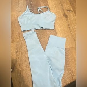 Light blue workout set